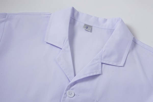 醫(yī)用白大褂領子細節(jié)