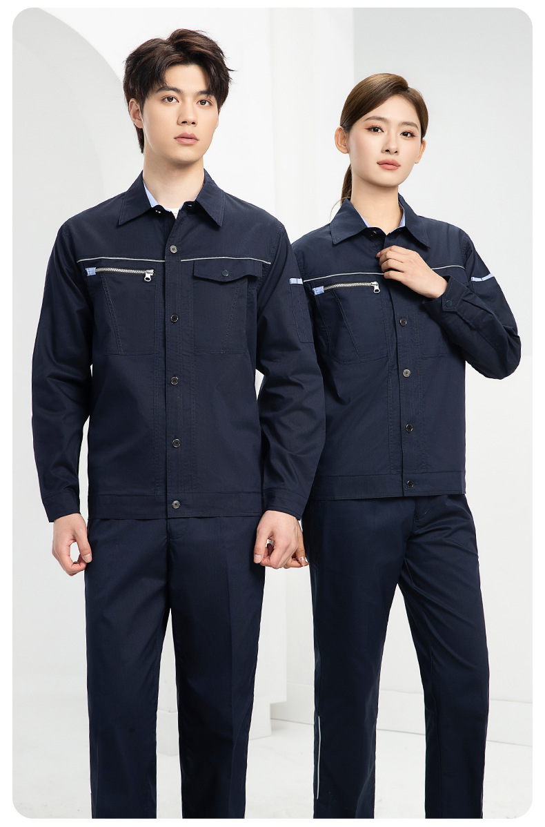 DL235D 夏季短袖高端工作服男薄款吸濕排汗工裝汽修車間工廠勞保服定制(圖18)