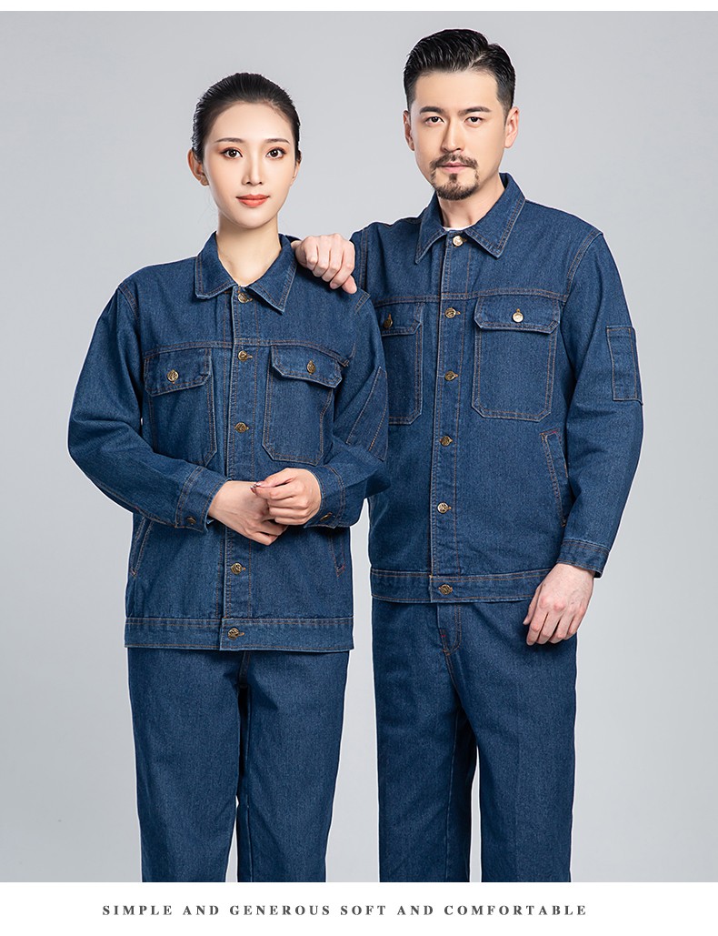 NZ011C 牛仔工作服套裝男加厚春夏防燙耐磨電焊專(zhuān)用電工焊工服勞保服定制(圖13)