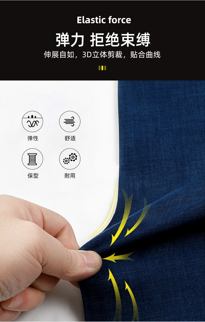 NZ2021 彈力牛仔透氣耐磨工作服套裝男電焊工機(jī)修防燙勞保服定制可印繡字(圖5)