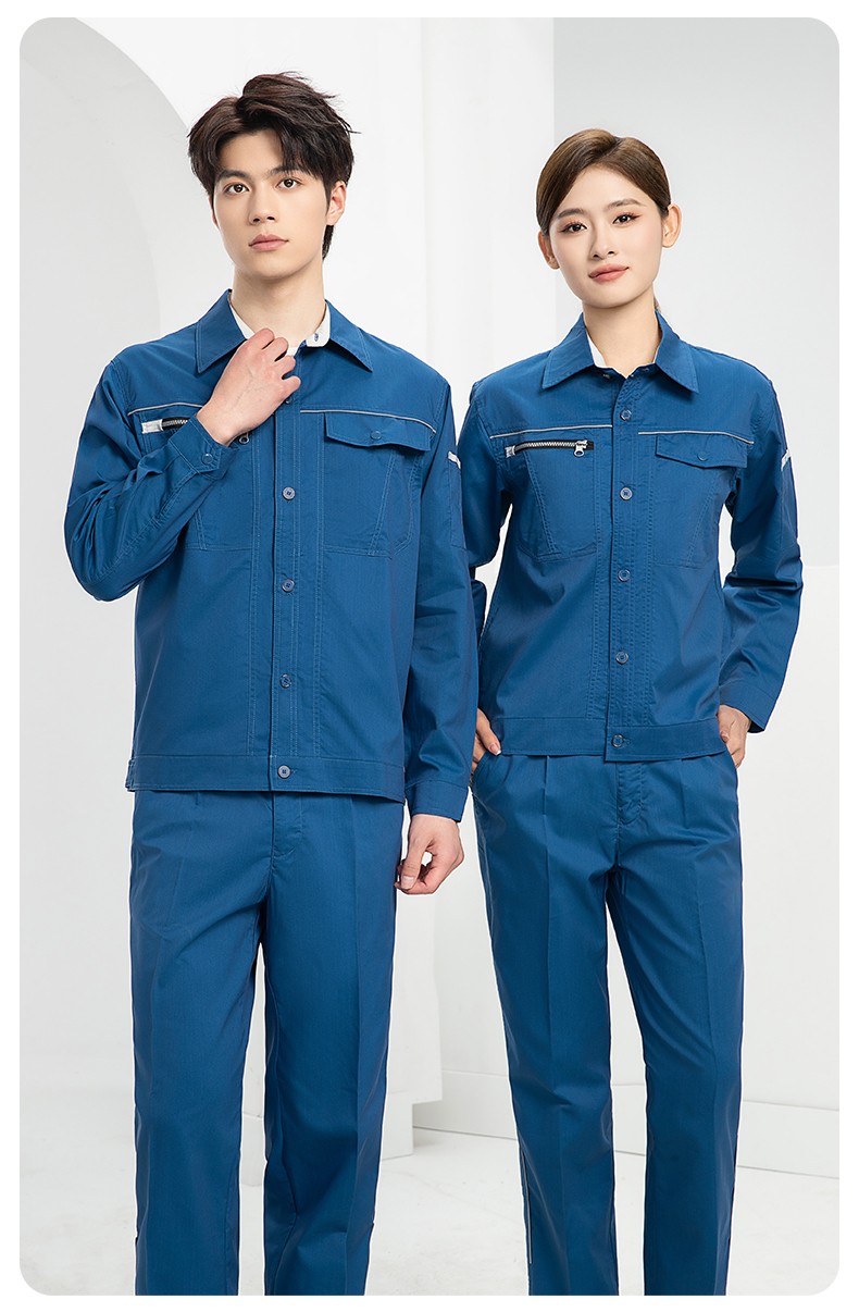 DL235X 高端夏季薄款長(zhǎng)袖工作服定制印字薄款耐磨汽修工廠電焊車間勞保服(圖20)