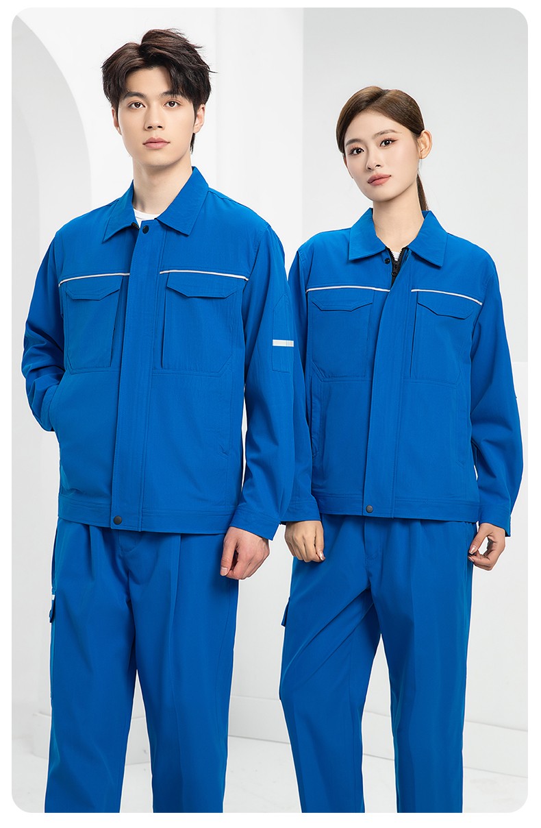 DM242X 夏季長袖工作服男套裝耐磨工廠車間廠服建筑施工勞保服汽修服定制(圖17)