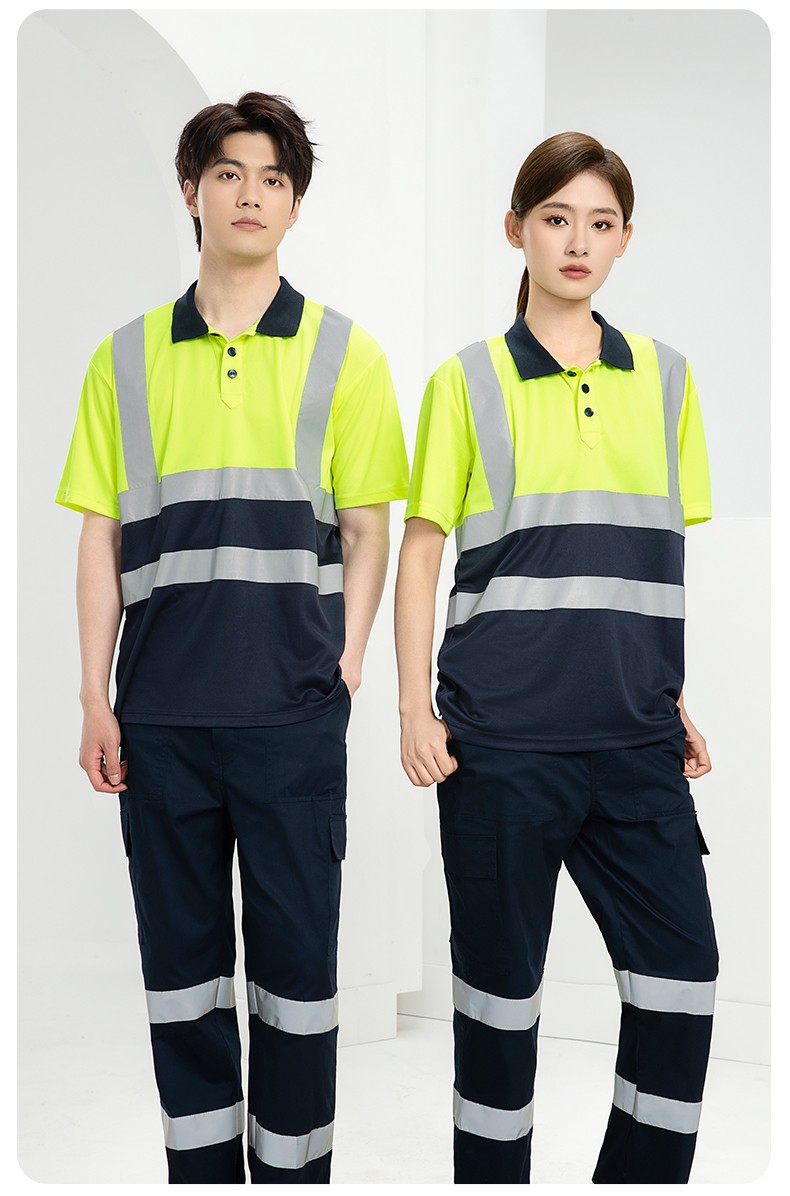 SG2119X 夏季速干長袖工服反光條薄款透氣POLO文化衫車間機修工裝(圖17)