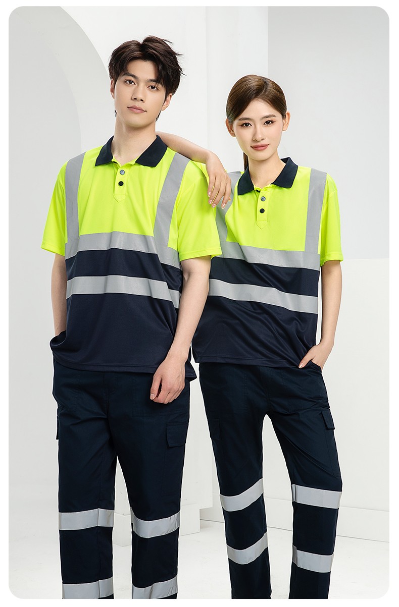 SG2119X 夏季速干長袖工服反光條薄款透氣POLO文化衫車間機修工裝(圖15)