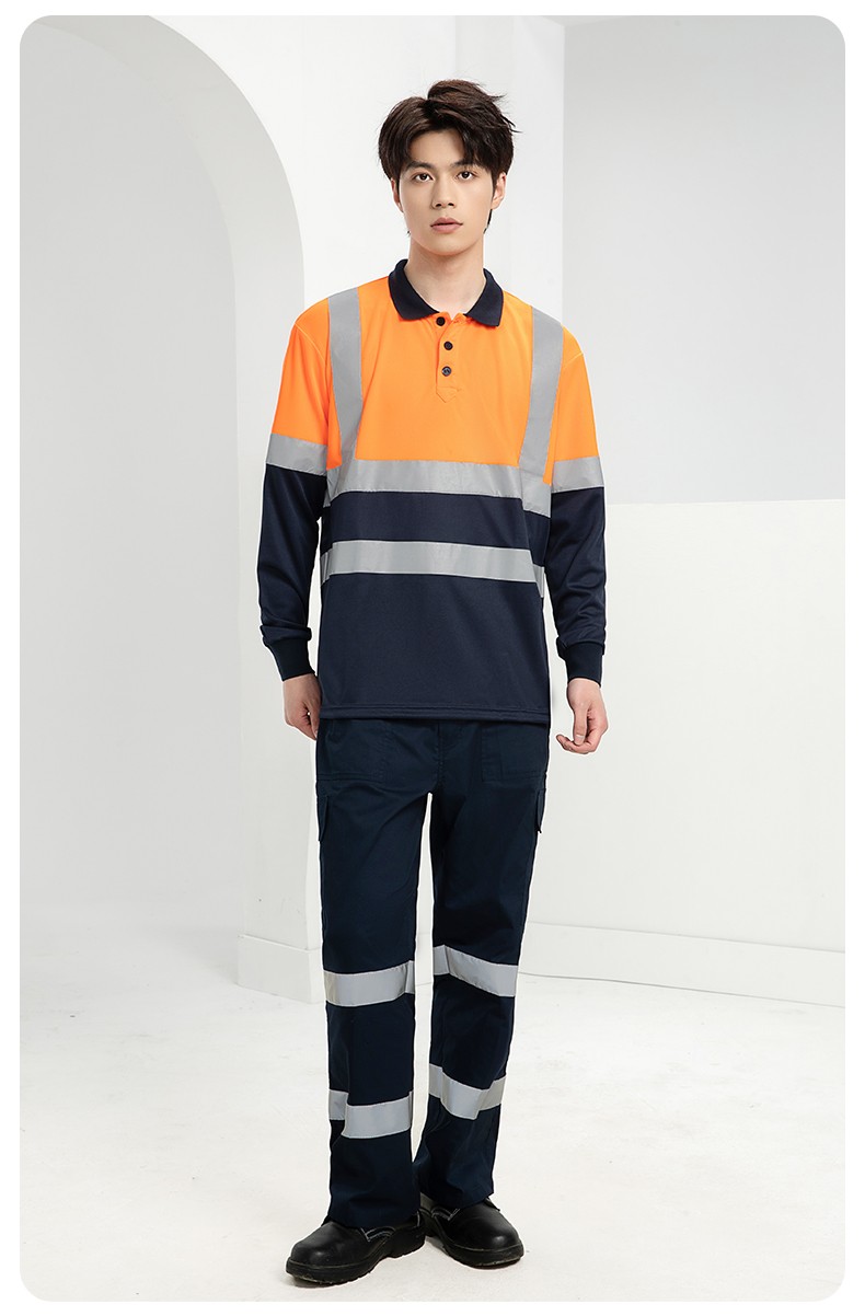 SG2119X 夏季速干長袖工服反光條薄款透氣POLO文化衫車間機修工裝(圖18)