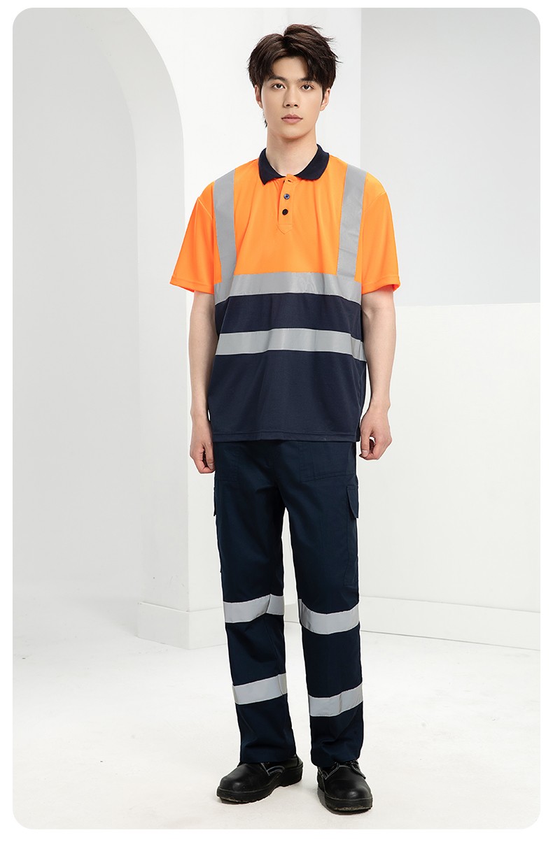 SG2119X 夏季速干長袖工服反光條薄款透氣POLO文化衫車間機修工裝(圖22)