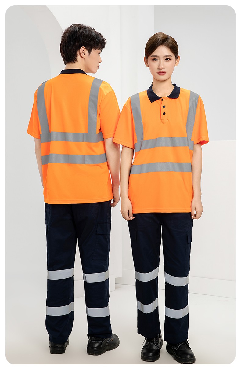 SG2120D 夏季速干工作服加油站汽修POLO文化衫拼色薄款透氣印LOGO工裝(圖20)