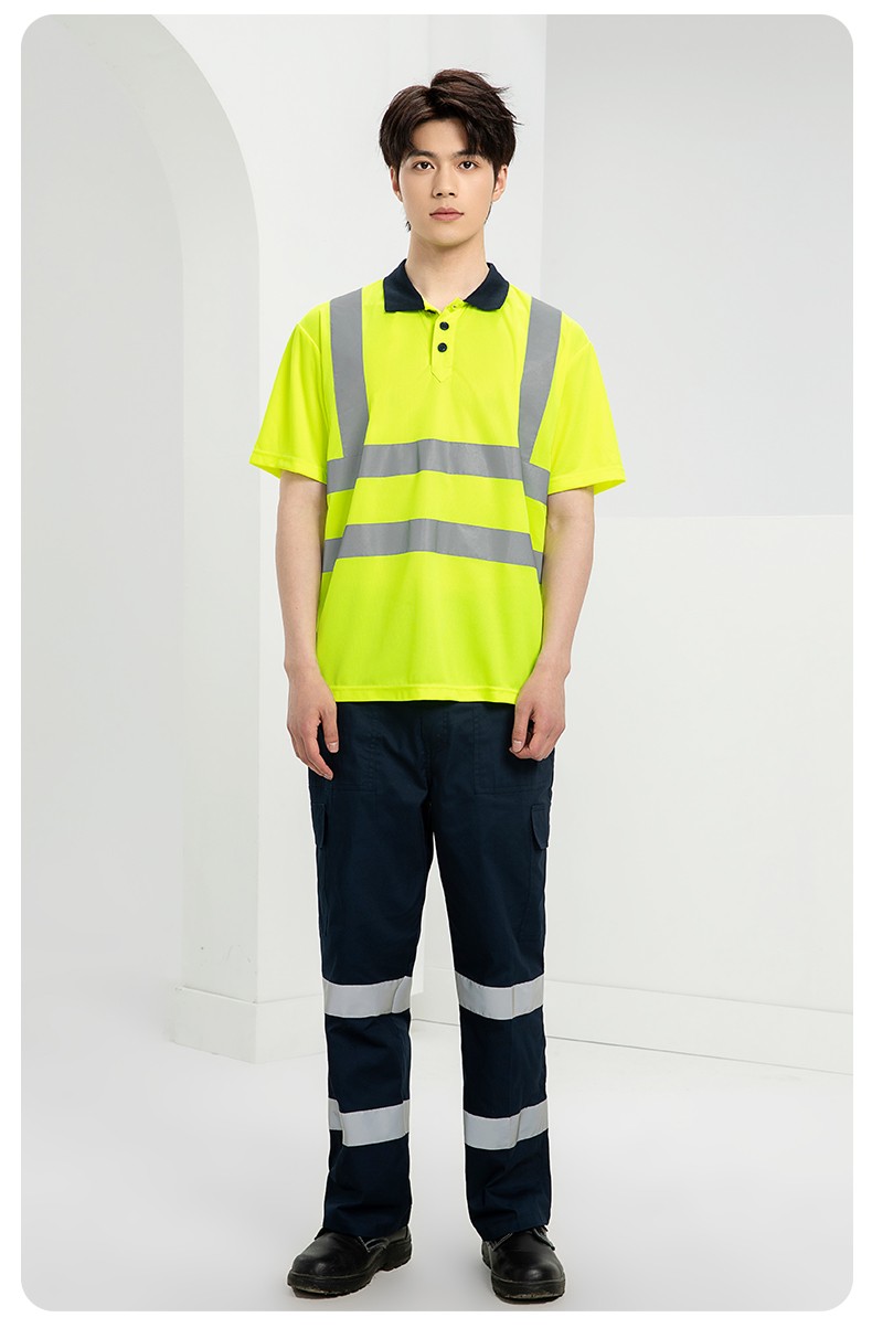 SG2120X 翻領(lǐng)速干反光polo男戶外環(huán)衛(wèi)道路施工環(huán)衛(wèi)安全建筑勞保反光工作服(圖15)