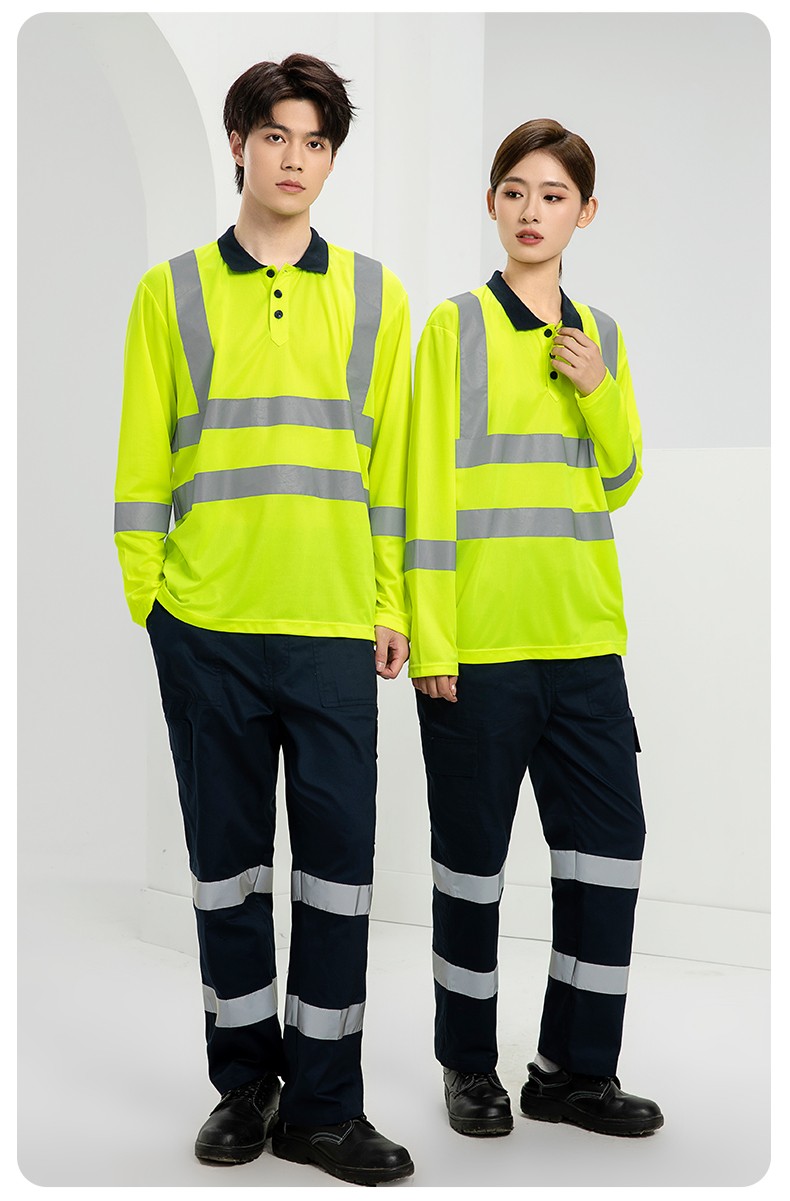 SG2120X 翻領(lǐng)速干反光polo男戶外環(huán)衛(wèi)道路施工環(huán)衛(wèi)安全建筑勞保反光工作服(圖14)