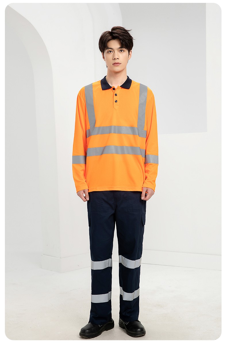 SG2120X 翻領(lǐng)速干反光polo男戶外環(huán)衛(wèi)道路施工環(huán)衛(wèi)安全建筑勞保反光工作服(圖19)