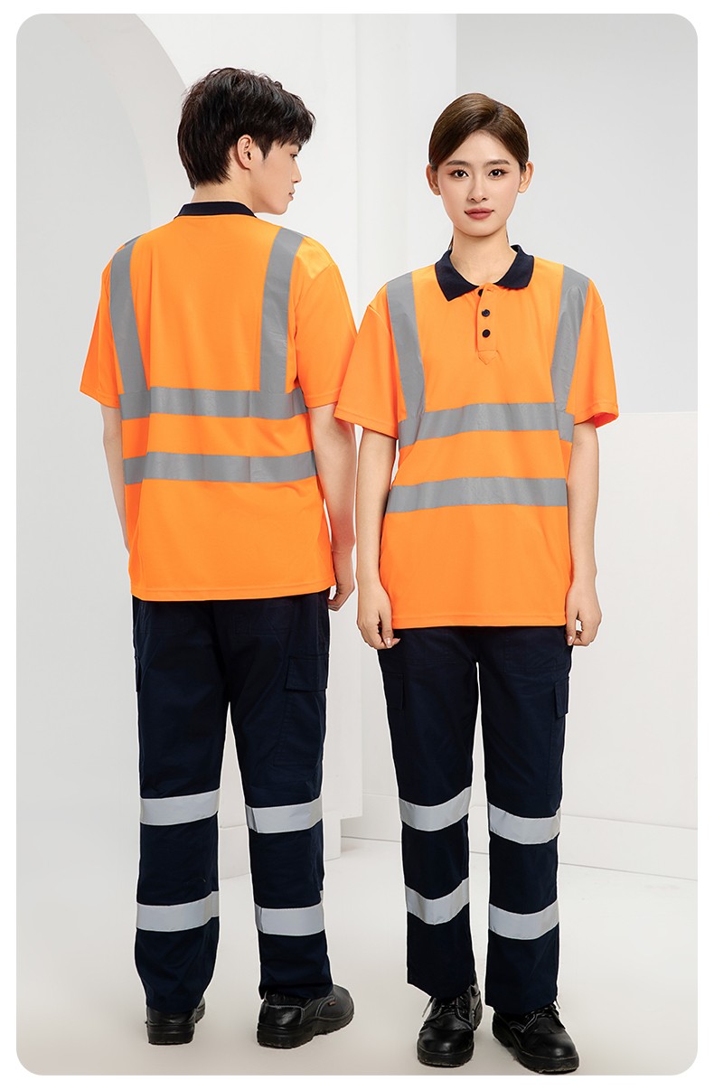 SG2120X 翻領(lǐng)速干反光polo男戶外環(huán)衛(wèi)道路施工環(huán)衛(wèi)安全建筑勞保反光工作服(圖23)