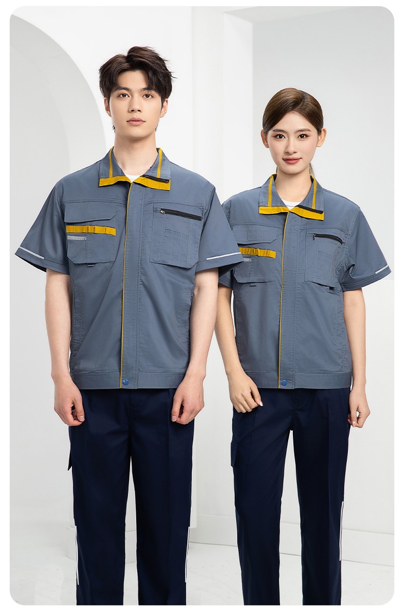 DM2316X 夏季長袖工作服套裝薄款透氣廠服工廠建筑勞保服車間機(jī)修服定制(圖15)