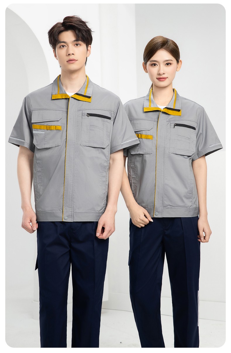 DM2316X 夏季長袖工作服套裝薄款透氣廠服工廠建筑勞保服車間機(jī)修服定制(圖14)