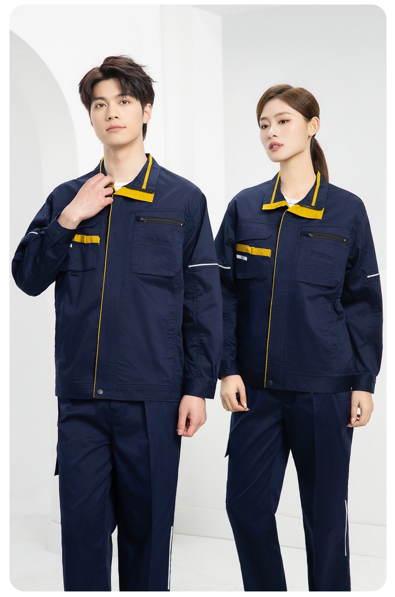 DM2316X 夏季長袖工作服套裝薄款透氣廠服工廠建筑勞保服車間機(jī)修服定制(圖20)