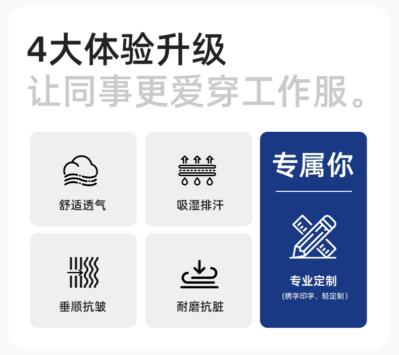 DM2312 海源春秋拼色工作服男印字LOGO加固耐磨勞保服工廠車間工裝機(jī)修服(圖2)