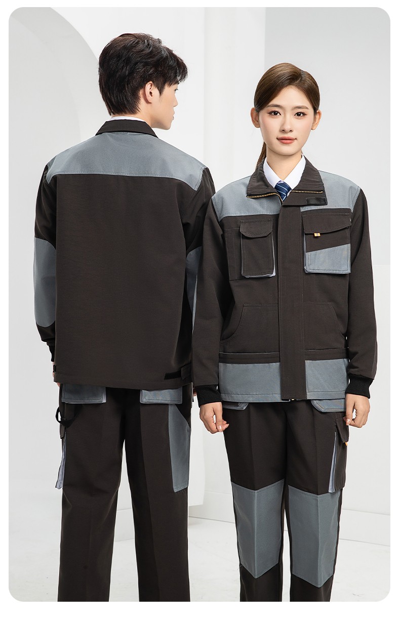 WF288 春秋工作服男多兜加固耐磨勞保服印字套裝車間廠服拉鏈款立領(lǐng)工裝(圖17)