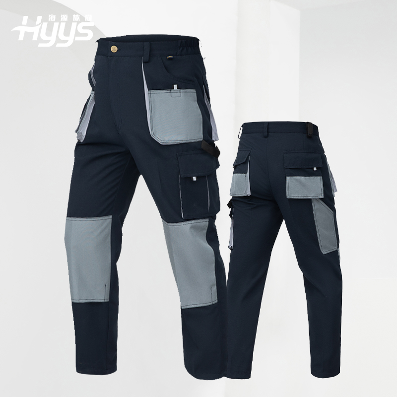 WF288 跨境勞保工裝褲男耐磨多口袋大兜多兜工作褲汽修電工外貿(mào)出口褲子