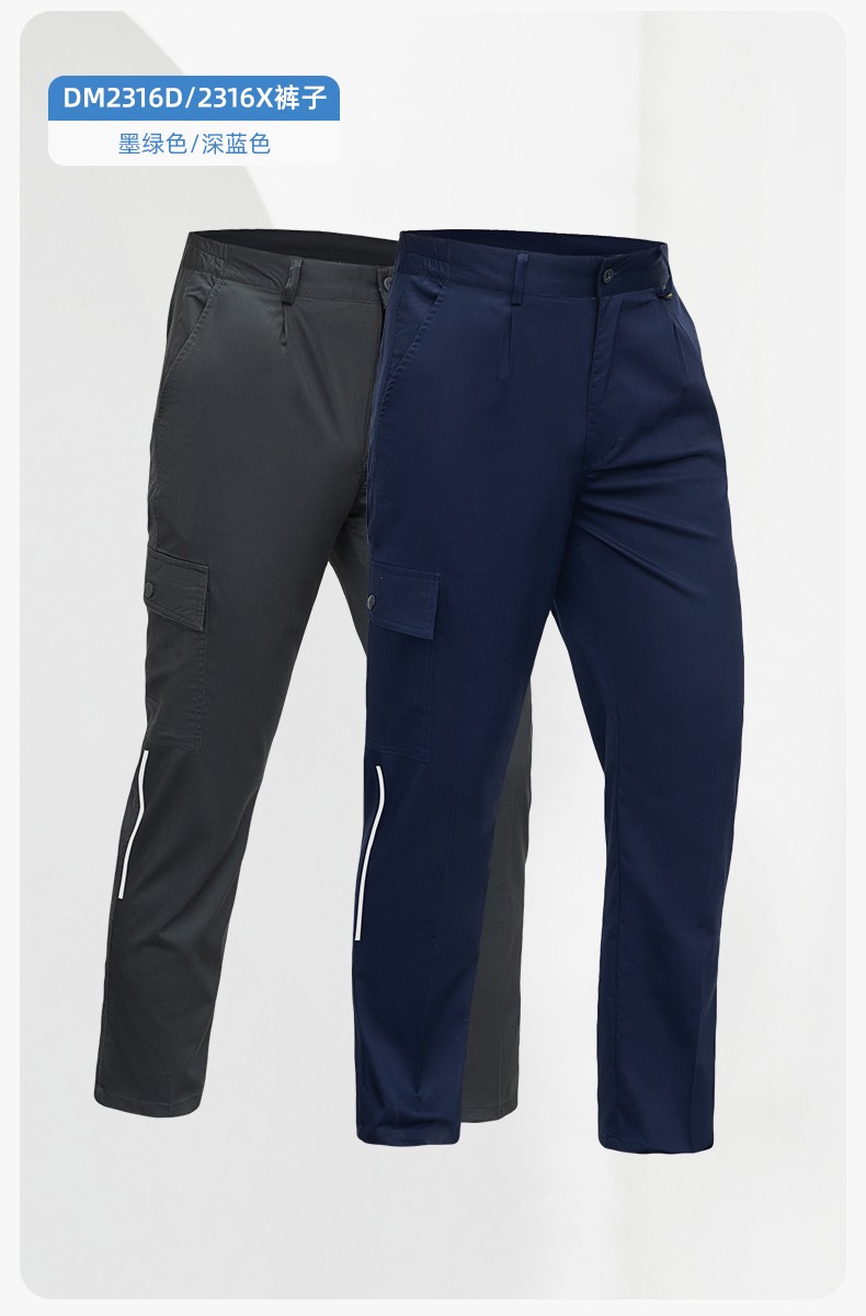 WQ2119X 夏季薄款純棉反光條勞保工裝褲男建筑工地寬松多兜多口袋大兜工作服褲子(圖23)