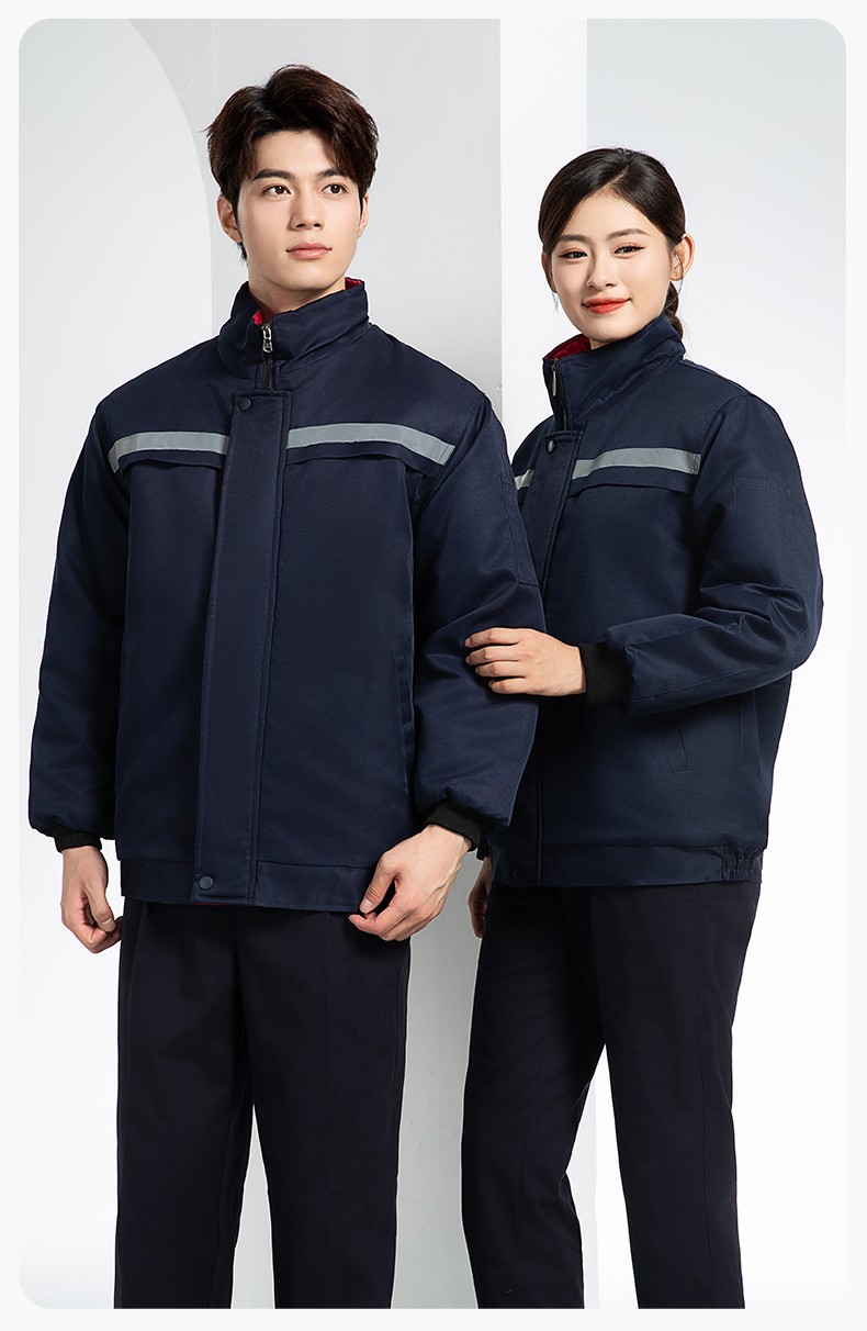 DM13-10YT 冬季工作服棉衣定制男加厚保暖夾克棉襖工廠冷庫(kù)車(chē)間防寒棉上衣(圖13)