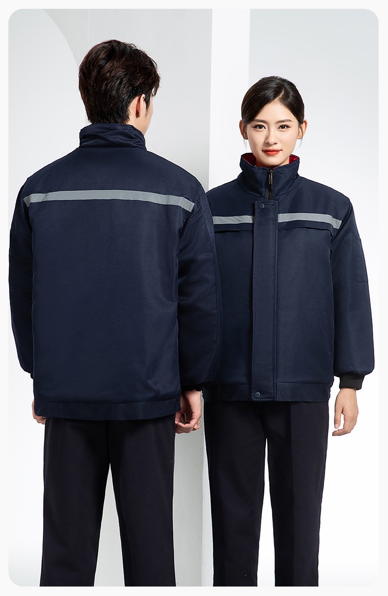 DM13-10YT 冬季工作服棉衣定制男加厚保暖夾克棉襖工廠冷庫(kù)車(chē)間防寒棉上衣(圖14)