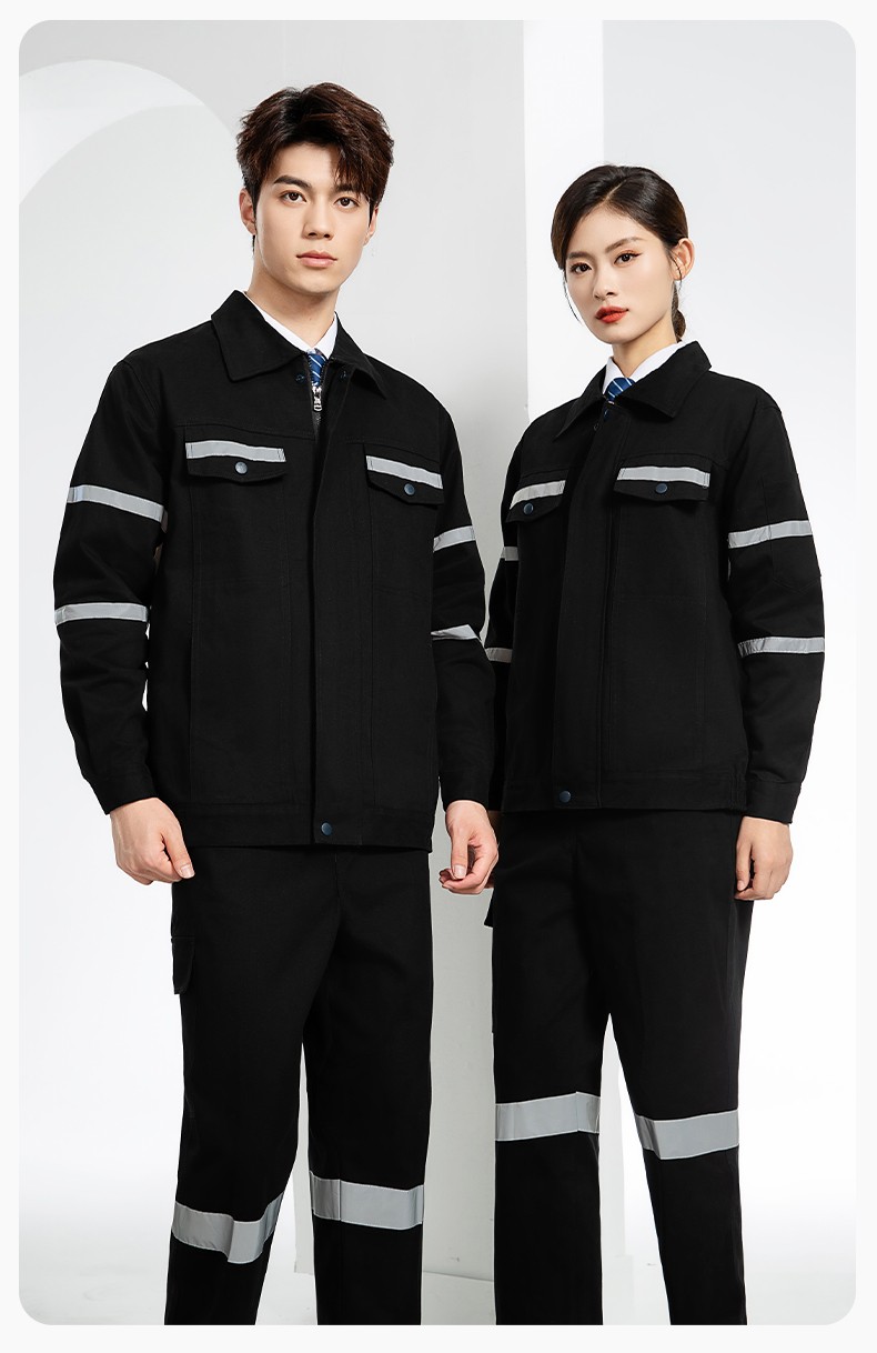 QM20137 純棉中海油勞保工作服套裝男女褲子加厚防燙耐磨耐臟電焊專用(圖15)