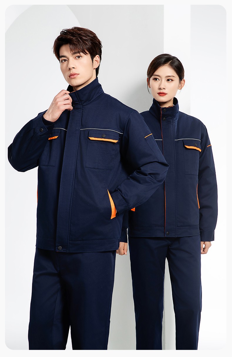 JC-102M 冬季工作服夾克棉衣定制男加絨加厚維修廠勞保服冷庫棉襖套裝防寒(圖18)