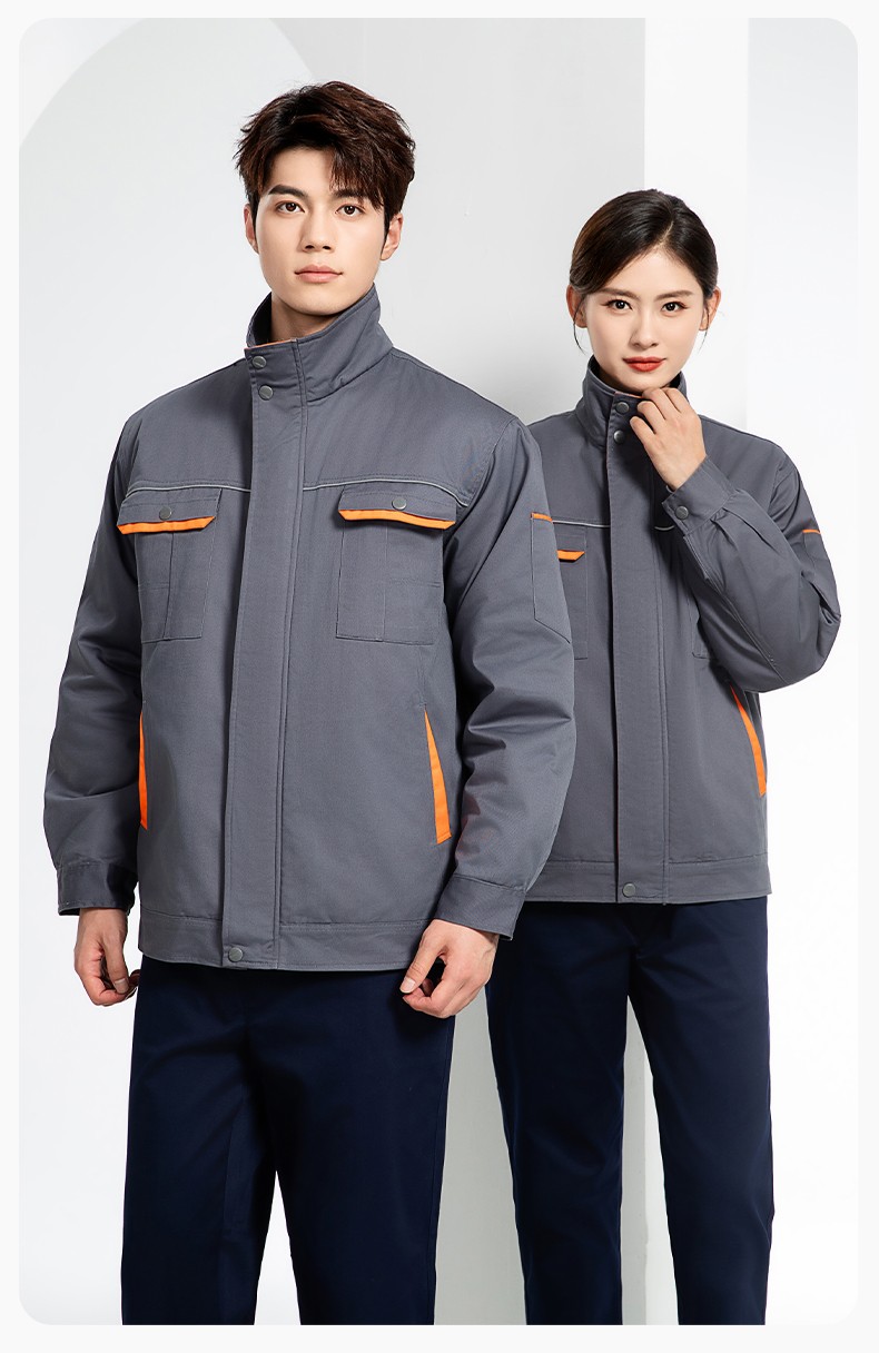 JC-102M 冬季工作服夾克棉衣定制男加絨加厚維修廠勞保服冷庫棉襖套裝防寒(圖20)