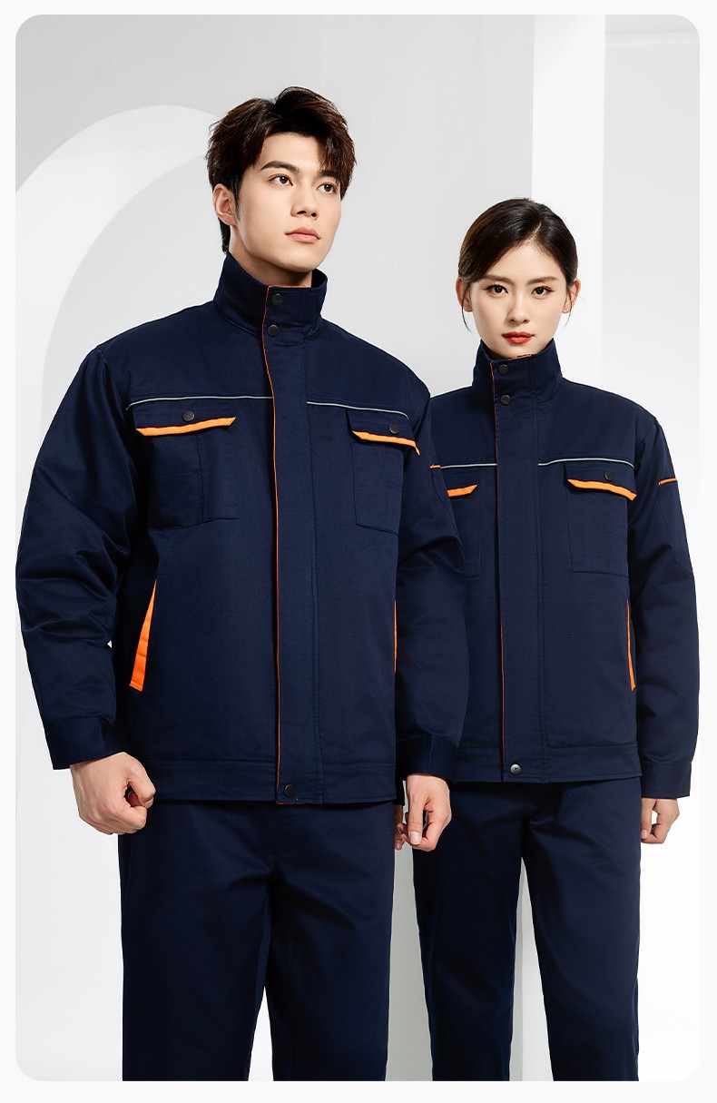 JC-102M 冬季工作服夾克棉衣定制男加絨加厚維修廠勞保服冷庫棉襖套裝防寒(圖19)