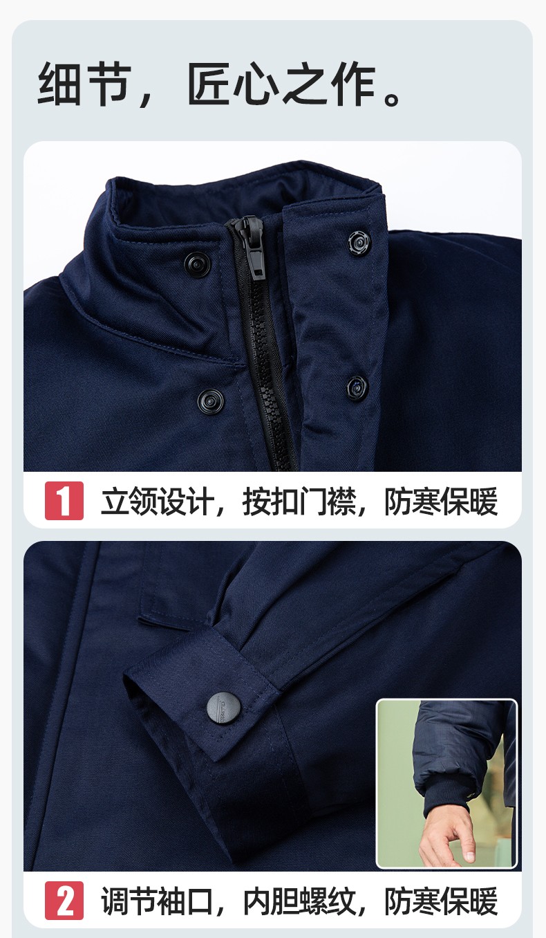YM-20901 冬季工作服棉衣定制加厚防靜電棉服勞保服加絨耐磨冬裝勞保服棉襖(圖10)