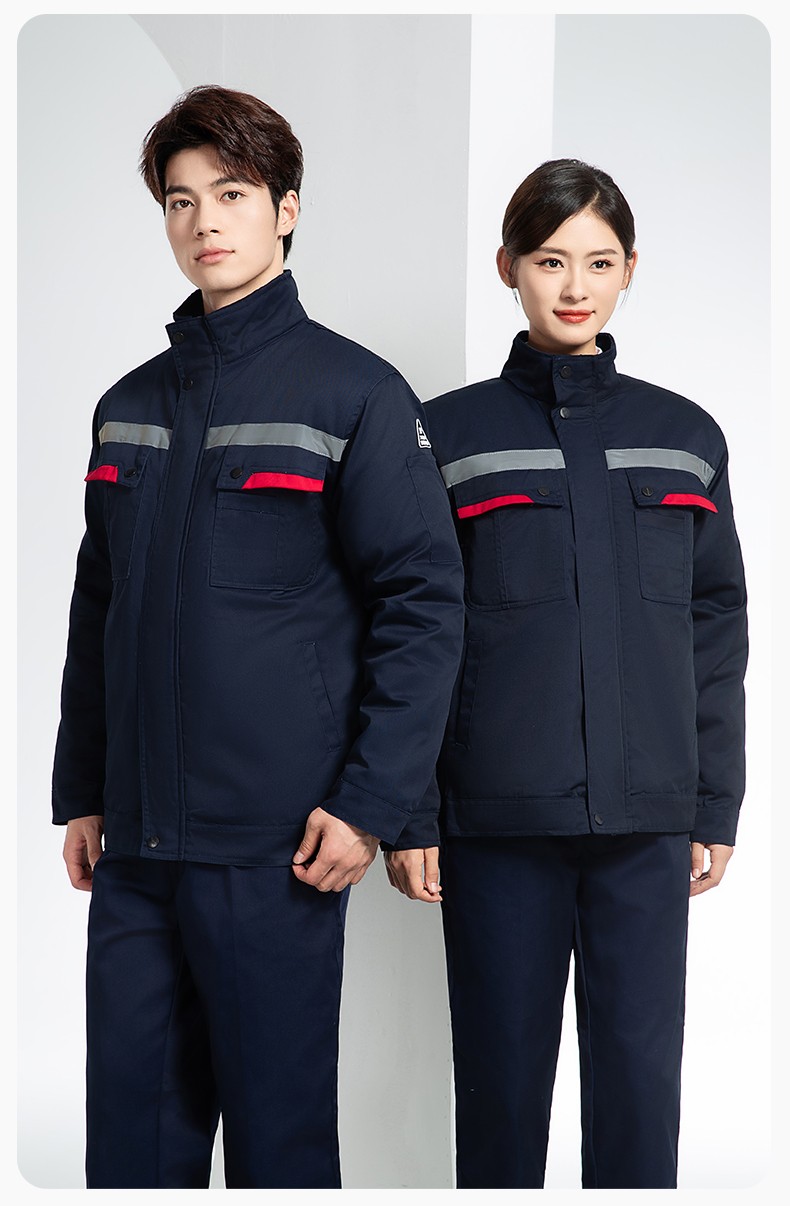 YM-20901 冬季工作服棉衣定制加厚防靜電棉服勞保服加絨耐磨冬裝勞保服棉襖(圖16)