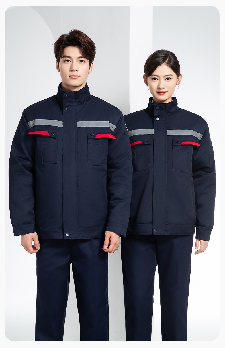 YM-20901 冬季工作服棉衣定制加厚防靜電棉服勞保服加絨耐磨冬裝勞保服棉襖(圖17)