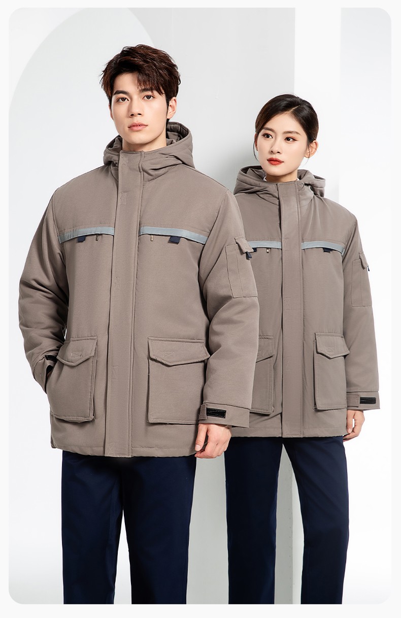 JC-S011 冬季可拆卸工作服棉衣定制供電公司保暖棉襖加厚加絨勞保服防寒服(圖18)