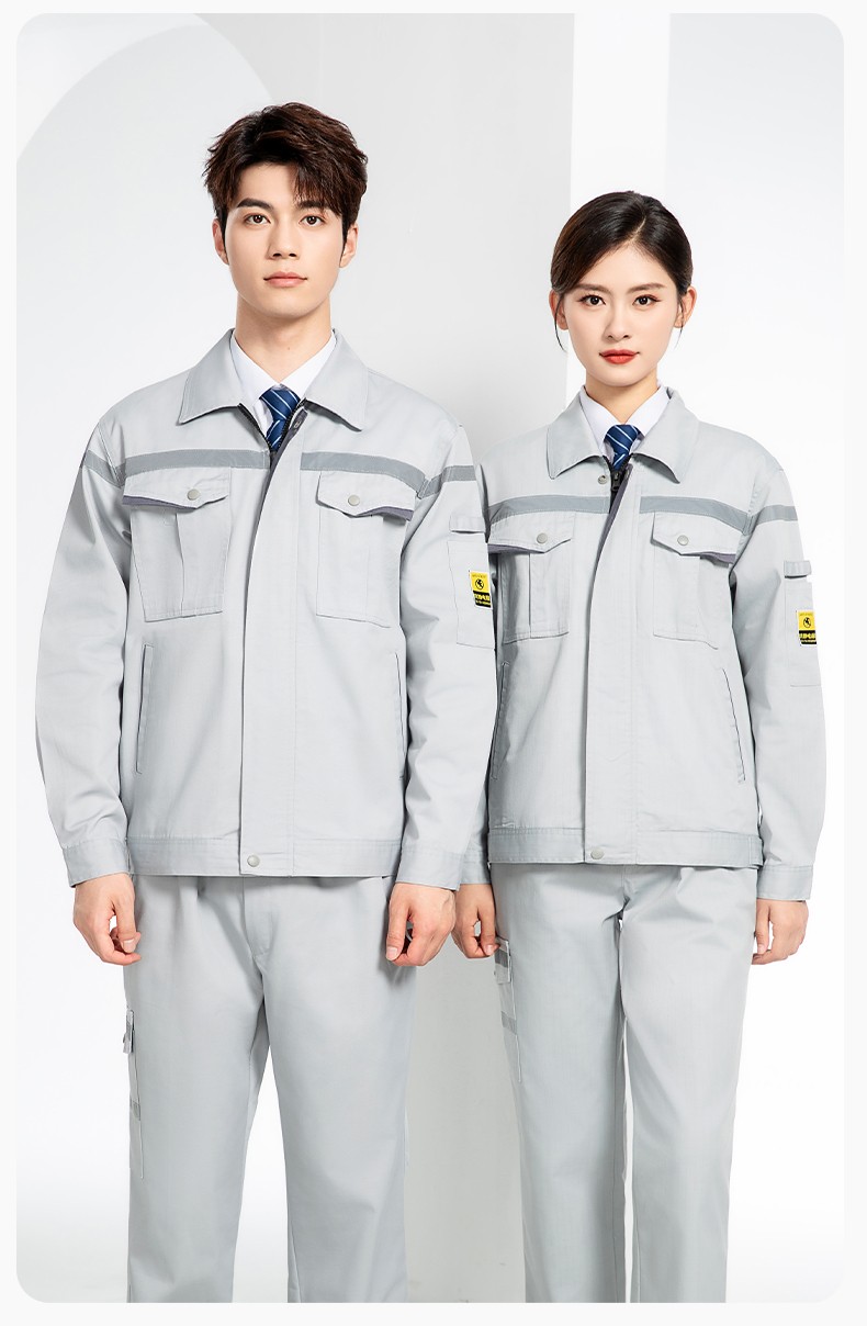 JC-S2203 春秋防靜電工作服套裝定制男耐磨工地勞動(dòng)石油石化工裝勞保服上衣(圖17)