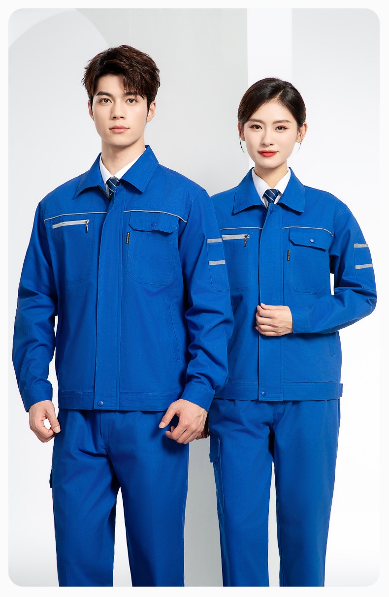 JC-S2206 春秋純棉工作服套裝印字男加厚耐磨全棉防燙焊工汽修勞保服定制(圖15)