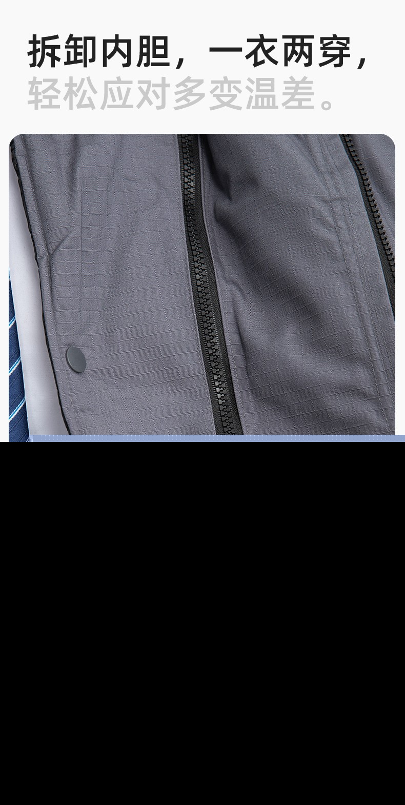 LJ-9803 冬季防撕裂防靜電可拆卸棉服保暖鎖溫防寒服加油站防靜電工裝定制(圖6)
