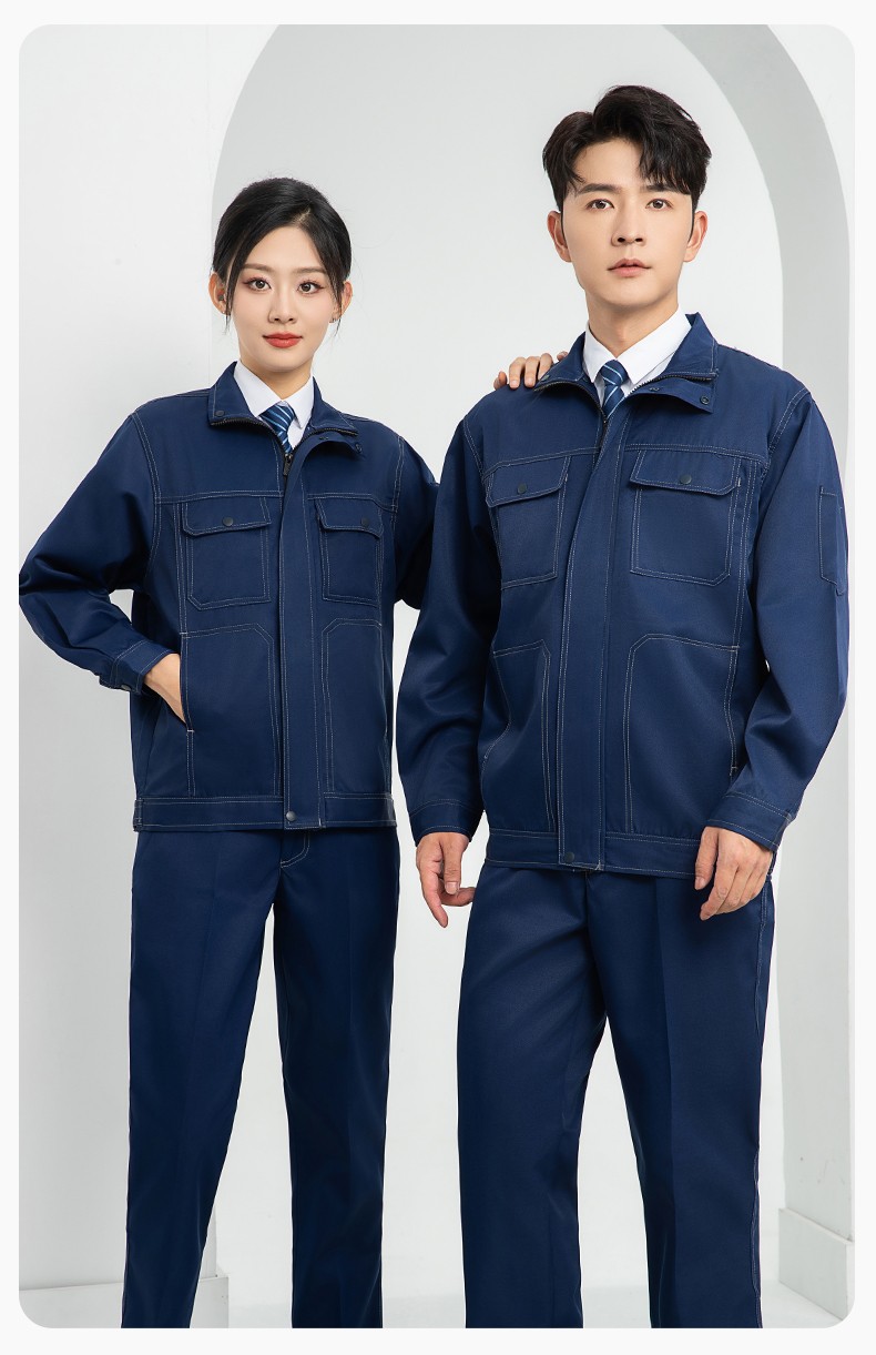 LJ-9701SF 春秋防酸堿防靜電勞保工作服套裝化工廠加油站工裝定制(圖14)