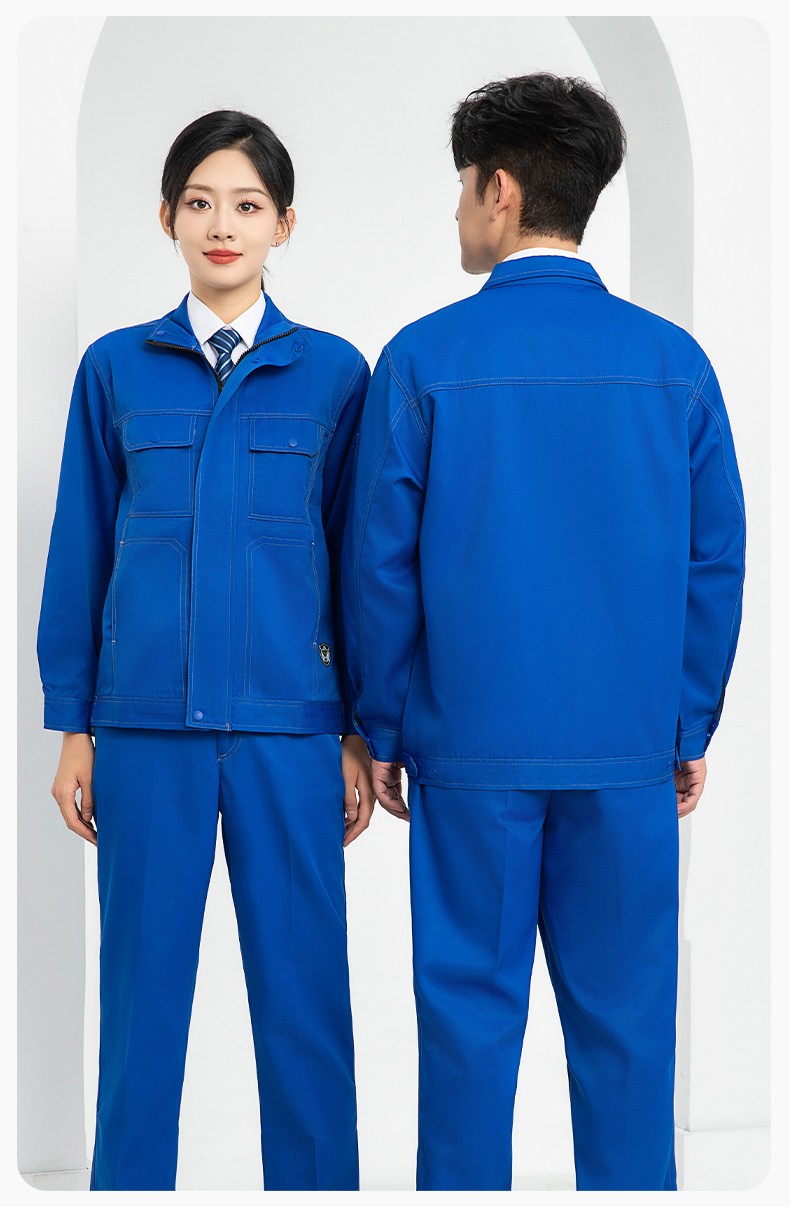 LJ-9701SF 春秋防酸堿防靜電勞保工作服套裝化工廠加油站工裝定制(圖17)