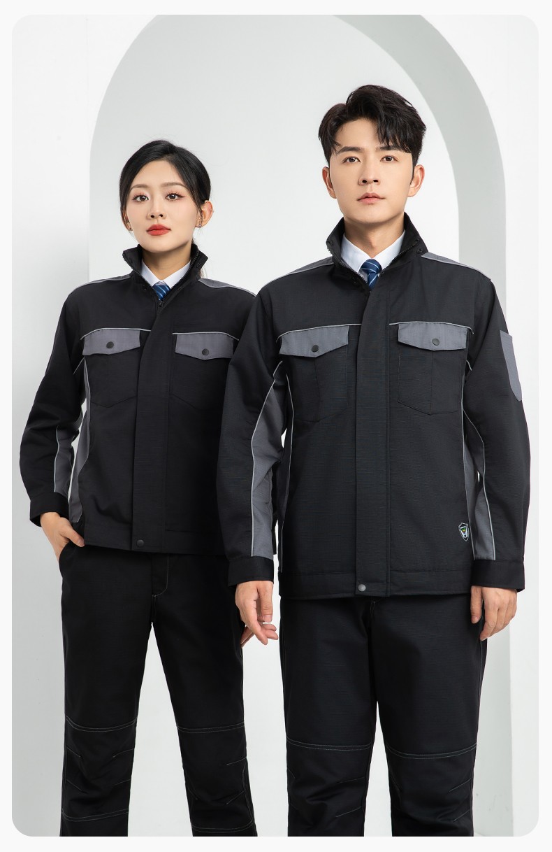 LJ-9802 春秋防撕裂勞保工作服套裝耐磨抗撕裂建筑工地干活工裝定制(圖15)