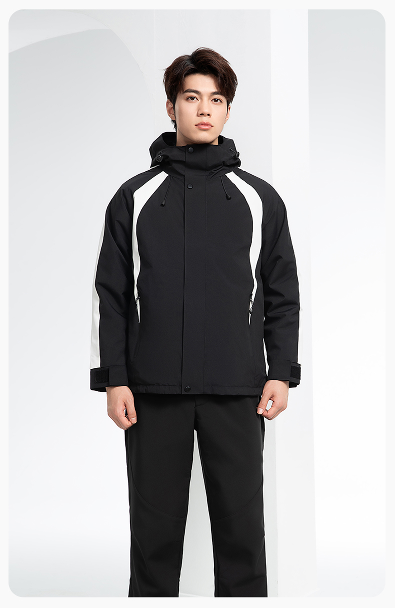 SL-9597 冬季工作服沖鋒衣加絨保暖工裝可拆卸印字定制學(xué)校公司超市外套(圖14)