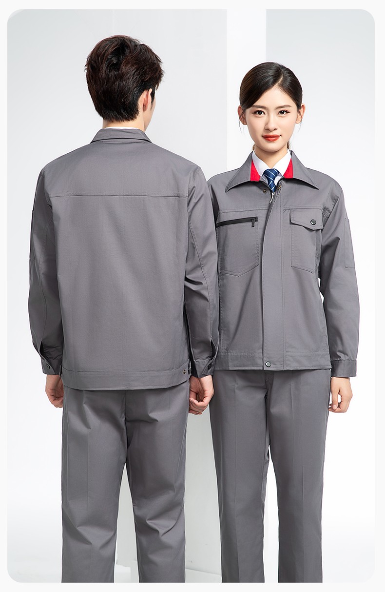 DM8051 長袖秋冬加厚工作服定制印字男耐磨外套加厚冬季帶里襯勞保服上衣(圖21)