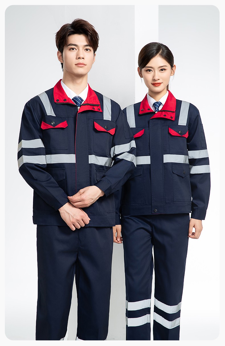 DM20148 反光條工作服套裝男路政環(huán)衛(wèi)園林綠化養(yǎng)護(hù)保潔道路救援反光勞保服(圖13)