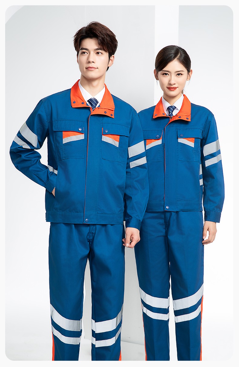 DM20149 春秋反光條長袖工作服男路政環(huán)衛(wèi)園林綠化道路救援反光勞保服定制(圖12)