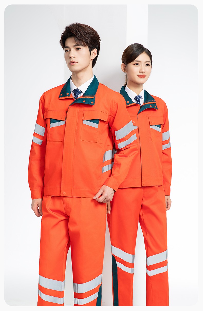 DM20149 春秋反光條長袖工作服男路政環(huán)衛(wèi)園林綠化道路救援反光勞保服定制(圖13)