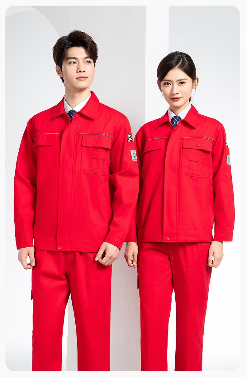 FJD8099 春秋純棉防靜電工作服套裝定制電網(wǎng)化工廠汽修車間耐磨反光勞保服(圖20)