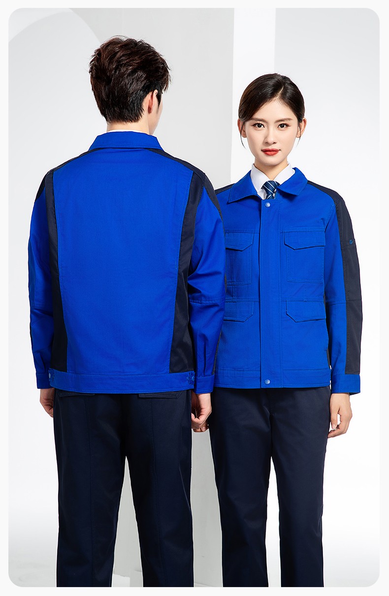 JC-3D02 春秋防靜電棉服定制工作服拼色工裝加油站機(jī)修車(chē)間廠服勞保工作服(圖22)