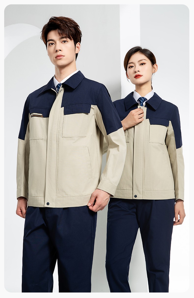 JC-3D03 春秋勞保工作服套裝防撕裂耐磨建筑工地干活工裝定制(圖14)