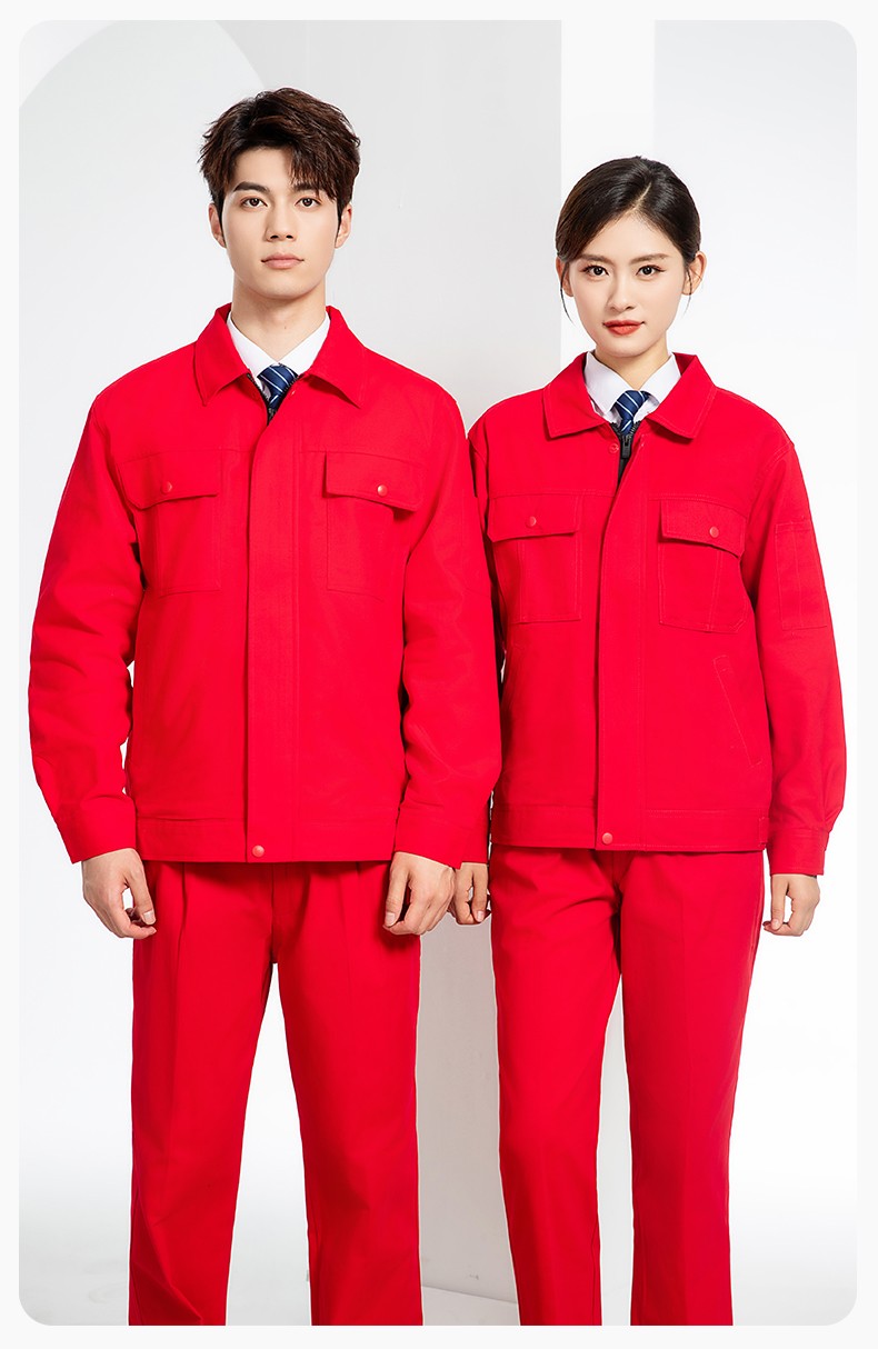 RD-8013 純棉電焊工作服套裝男秋冬款耐磨加厚車間汽車修理廠服勞保服工裝(圖15)