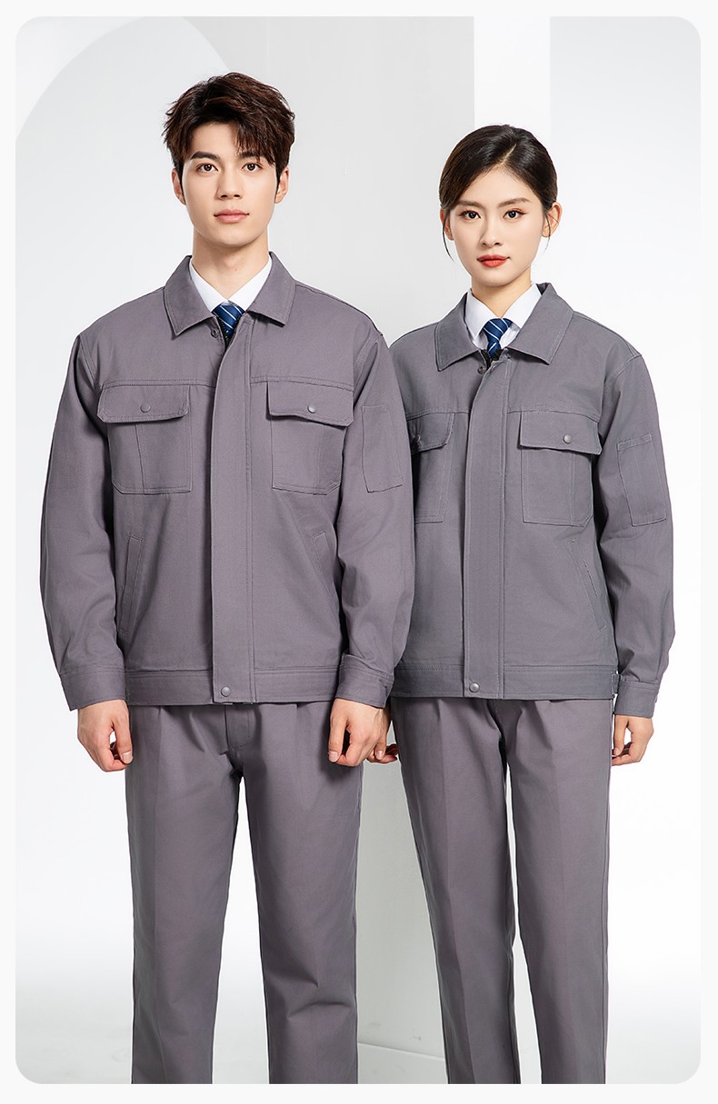 RD-8013 純棉電焊工作服套裝男秋冬款耐磨加厚車間汽車修理廠服勞保服工裝(圖17)