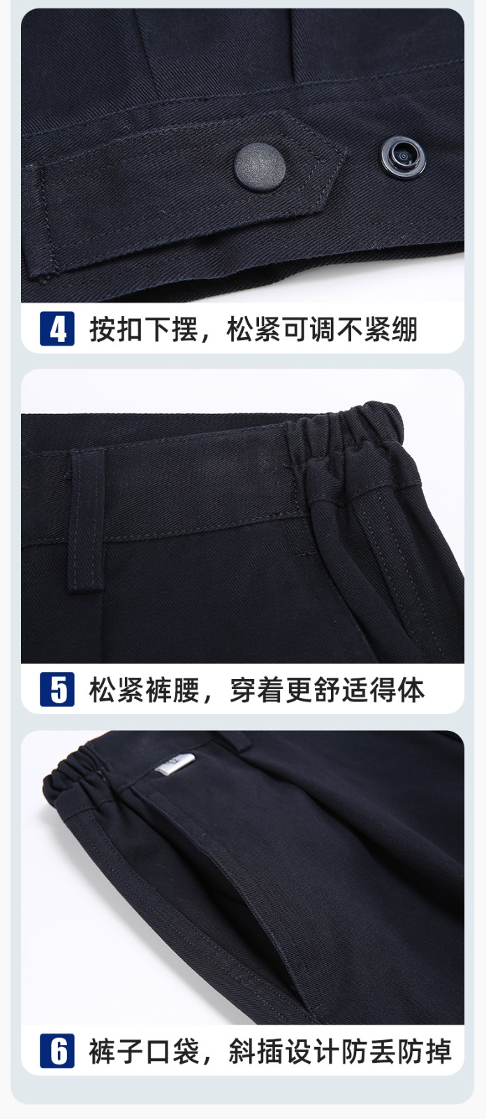 RD-8035 海源秋冬工作服定制男加厚純棉耐磨汽修服工廠車間電焊雙層勞保服(圖9)