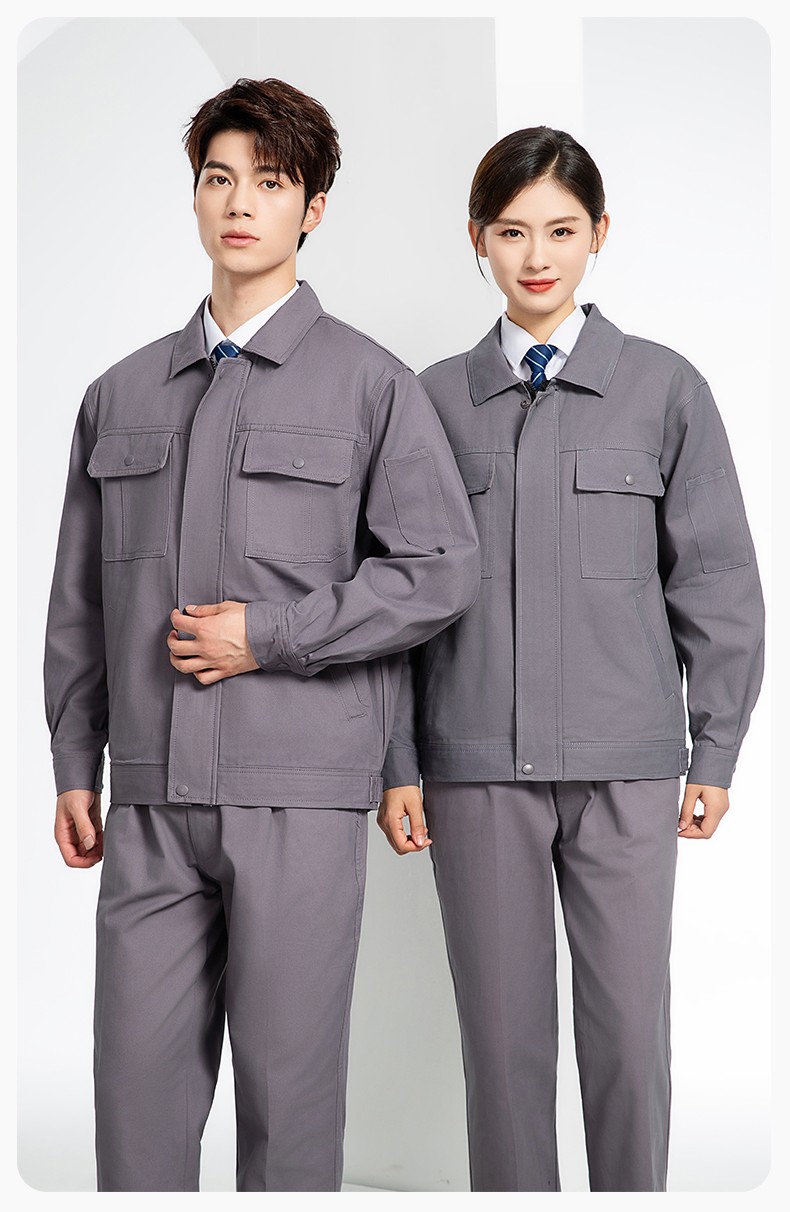 RD-8035 海源秋冬工作服定制男加厚純棉耐磨汽修服工廠車間電焊雙層勞保服(圖16)